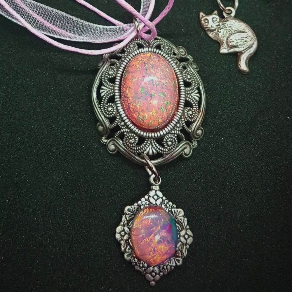 O.O.A.K. Pink Jelly Opal Necklace